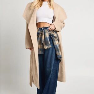 Boohoo Waterfall Long Coat- No Size Listed
